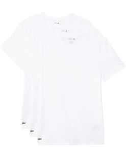 Lacoste 100% Cotton Slim Fit Crew-neck T-shirt 3-pack | Shirts & Tops