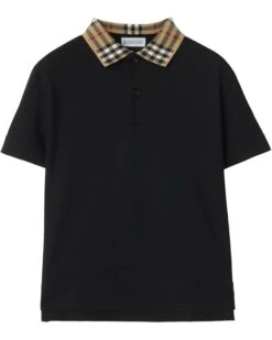Burberry Kids Johane Check Collar Polo Shirt (Toddler/Little Kid/Big Kid) | Shirts & Tops