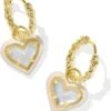 Kendra Scott Ari Heart Enamel Frame Huggie Earrings -Shoe Vogue Shop 61 Mot67A7L. AC SR736920