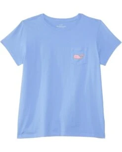 Vineyard Vines Kids Girls' Whale Stickers Short Sleeve (Toddler/Little Kid/Big Kid) | Shirts & Tops