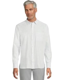 Johnston & Murphy Stripe Slub Linen Shirt | Shirts & Tops