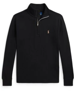Polo Ralph Lauren Kids Cotton Interlock Quarter-Zip Pullover (Big Kid) | Sweaters -Shoe Vogue Shop 613RC4v1ZDL. AC SR736920