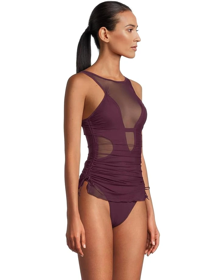 BECCA Muse Macie High Neck Mesh Overlay One Piece | Swimwear 4 BECCA Muse Macie High Neck Mesh Overlay One Piece | Swimwear - Image 2