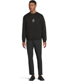 Armani Exchange Icon Logo Sweatshirt | Hoodies & Sweatshirts -Shoe Vogue Shop 614KKlo7t9L. AC SR736920