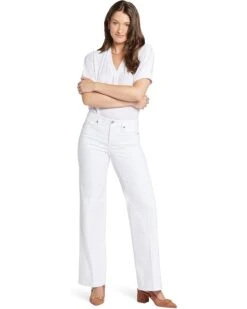 NYDJ Teresa Wide Leg Jeans in Optic White