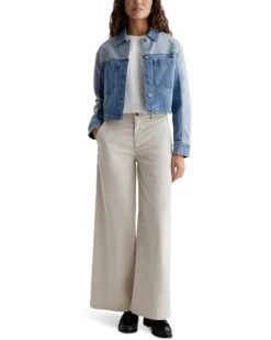 AG Jeans Caden Mid-Rise Wide Leg Pants in Pumice | Jeans -Shoe Vogue Shop 617VPdP3xpL. AC SR736920