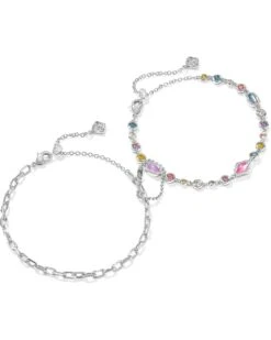 Kendra Scott Mini Elisa Abbie Set Of 2 Delicate Chain Bracelets -Shoe Vogue Shop 6187pO2rbvL. AC SR736920