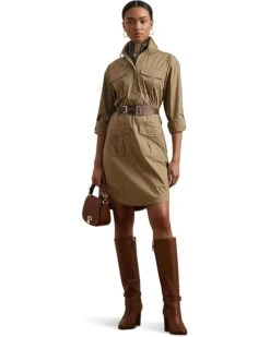 Lauren Ralph Lauren Belted Cotton-Blend Shirtdress | Dresses 9 Lauren Ralph Lauren Belted Cotton-Blend Shirtdress | Dresses -Shoe Vogue Shop 61CB7QBF77L. AC SR736920
