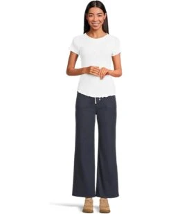 Paige Ari With Waistband Tie And Stitch Thru Pockets in Vintage Navy Seascape | Jeans -Shoe Vogue Shop 61CotN4aQkL. AC SR736920