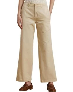 Lauren Ralph Lauren Cotton Twill Wide Leg Pants