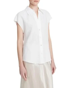 Vince Cap Sleeve Button Down Blouse | Shirts & Tops -Shoe Vogue Shop 61EGGnk71KL. AC SR736920