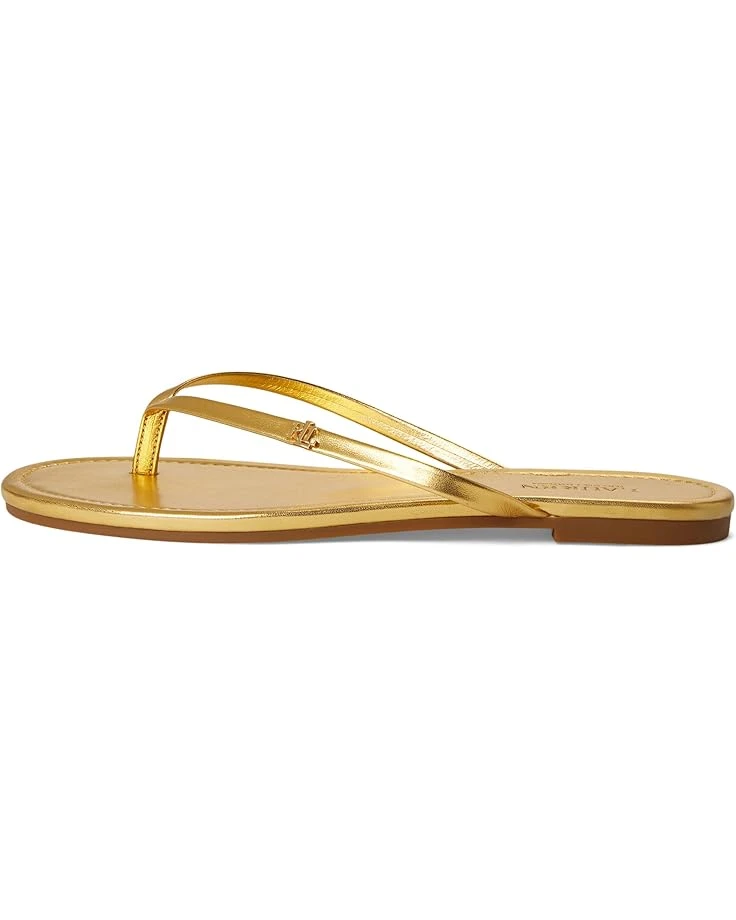 Lauren Ralph Lauren Raquel Metallic Leather Flip-flops | Sandals 6 Lauren Ralph Lauren Raquel Metallic Leather Flip-flops | Sandals - Image 4