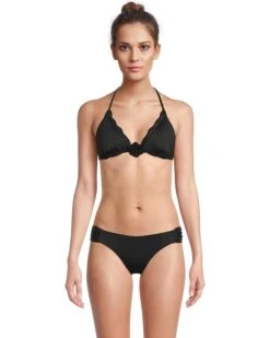 BECCA Colette Crochet Flower Halter Top | Swimwear