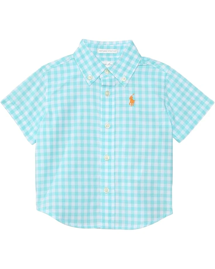 Polo Ralph Lauren Kids Gingham Cotton Poplin Short-Sleeve Shirt (Infant) | Shirts & Tops 3 Polo Ralph Lauren Kids Gingham Cotton Poplin Short-Sleeve Shirt (Infant) | Shirts & Tops
