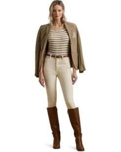 Lauren Ralph Lauren Petite Dalmaz Mid Sleeve T-Shirt | Shirts & Tops -Shoe Vogue Shop 61LuglQ2tL. AC SR736920