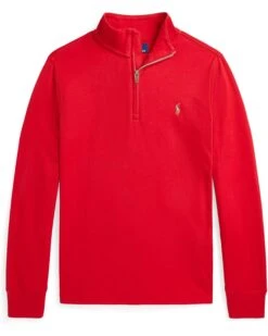 Polo Ralph Lauren Kids Cotton Interlock Quarter-Zip Pullover (Big Kid) | Sweaters -Shoe Vogue Shop 61MJSaUb5ZL. AC SR736920