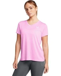 Under Armour Tech Short Sleeve V-Neck Twist | Shirts & Tops -Shoe Vogue Shop 61OaaiP3mEL. AC SR736920
