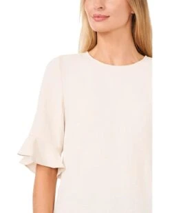 CeCe Elbow Sleeve Ruffle Cuff Crew Neck Blouse | Shirts & Tops -Shoe Vogue Shop 61PYQ MZigL. AC SR736920