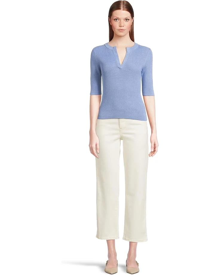 Lilla P Elbow Sleeve Split Neck Sweater | Sweaters 7 Lilla P Elbow Sleeve Split Neck Sweater | Sweaters - Image 5