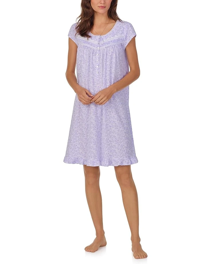 Eileen West Cap Sleeve Knit Short Gown | Sleepwear 3 Eileen West Cap Sleeve Knit Short Gown | Sleepwear