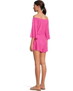 BECCA Breezy Basics Off The Shoulder Romper Cover-Up | Swimwear -Shoe Vogue Shop 61SziTh8fKL. AC SR736920