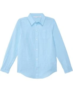 Janie and Jack Linen Roll-Up Shirt (Toddler/Little Kid/Big Kid) | Shirts & Tops