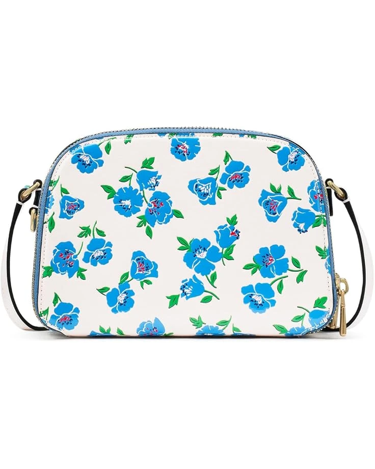 Kate Spade New York Devin Springtime Blooms Embossed Saffiano Leather Double Zip Dome Crossbody | Handbags 4 Kate Spade New York Devin Springtime Blooms Embossed Saffiano Leather Double Zip Dome Crossbody | Handbags - Image 2