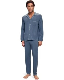 Eberjey The William Modal Long PJ Set | Sleepwear -Shoe Vogue Shop 61c3dHSWkjL. AC SR736920