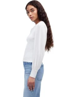 Madewell Puff Sleeve Woven Mixy Long Sleeve | Shirts & Tops -Shoe Vogue Shop 61cuSurvzkL. AC SR736920