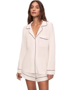 Eberjey Gisele Long Sleeve Top & Short PJ Set | Sleepwear 11 Eberjey Gisele Long Sleeve Top & Short PJ Set | Sleepwear -Shoe Vogue Shop 61dC2YBSHL. AC SR736920
