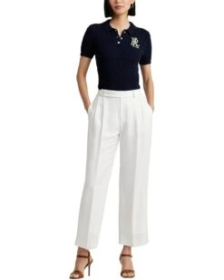 Lauren Ralph Lauren Cable-Knit Cotton Polo Sweater | Shirts & Tops -Shoe Vogue Shop 61fN1QafRkL. AC SR736920