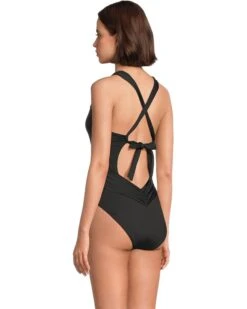 BECCA Color Code Iris Twist Front Plunge One Piece | Swimwear -Shoe Vogue Shop 61gZMjDY5iL. AC SR736920