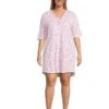 Karen Neuburger Plus Size Elbow Sleeve Henley Sleepshirt | Sleepwear -Shoe Vogue Shop 61ghGBsQKL. AC SR736920