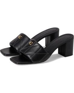COACH Holly Block Heel Sandals with Quilting | Heels