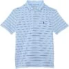 Polo Ralph Lauren Kids Striped Performance Jersey Polo Shirt (Big Kid) | Shirts & Tops