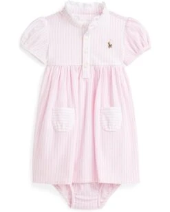 Polo Ralph Lauren Kids Knit Oxford Fun Shirtdress & Bloomer (Infant) | Dresses
