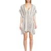 BECCA Radiance Plunge Tie Front Tunic Cover-Up | Swimwear