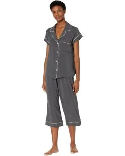 Eberjey Gisele - The Cropped Pajama Set | Sleepwear -Shoe Vogue Shop 61pUyeG5ioL. AC SR736920