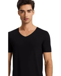 Hanro Clean Cut Short Sleeve V-neck Shirt | Shirts & Tops -Shoe Vogue Shop 61tzLfxBvlL. AC SR736920