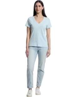 Lilla P Short Sleeve Back Seam V-neck | Shirts & Tops -Shoe Vogue Shop 61vYipCsbOL. AC SR736920