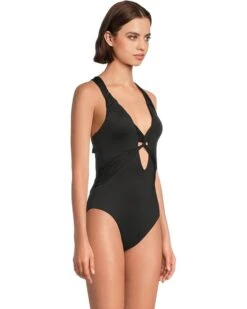 BECCA Color Code Iris Twist Front Plunge One Piece | Swimwear -Shoe Vogue Shop 61xOOojdhyL. AC SR736920