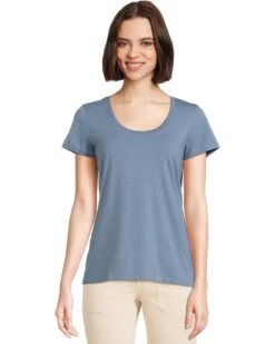 L.L.Bean Soft Stretch Supima Scoop Neck Short-Sleeve Tee | Shirts & Tops