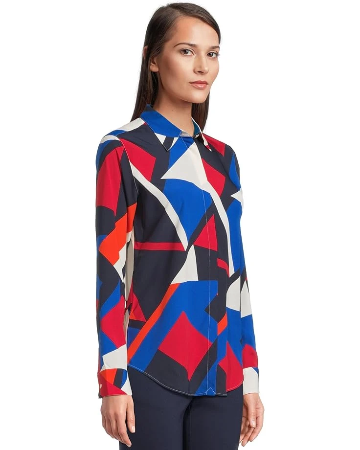 Lauren Ralph Lauren Classic Fit Print Crepe Shirt | Shirts & Tops 4 Lauren Ralph Lauren Classic Fit Print Crepe Shirt | Shirts & Tops - Image 2