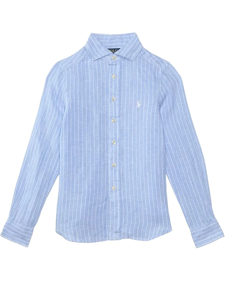 Polo Ralph Lauren Kids Striped Linen Shirt (Big Kid) | Shirts & Tops 3 Polo Ralph Lauren Kids Striped Linen Shirt (Big Kid) | Shirts & Tops