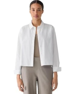 Eileen Fisher Classic Collar Shirt | Shirts & Tops -Shoe Vogue Shop 7150bLO42FL. AC SR736920