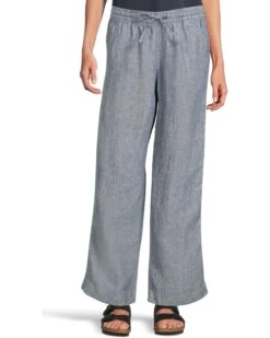 L.L.Bean Premium Linen Breezy Striped Pull-On Pants