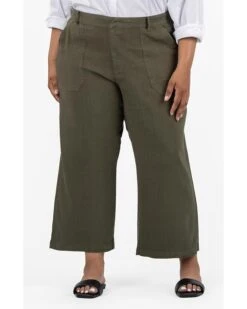 KUT from the Kloth Plus Size Topaz-Wide Leg Pant W/Porkchop Pockets | Jeans