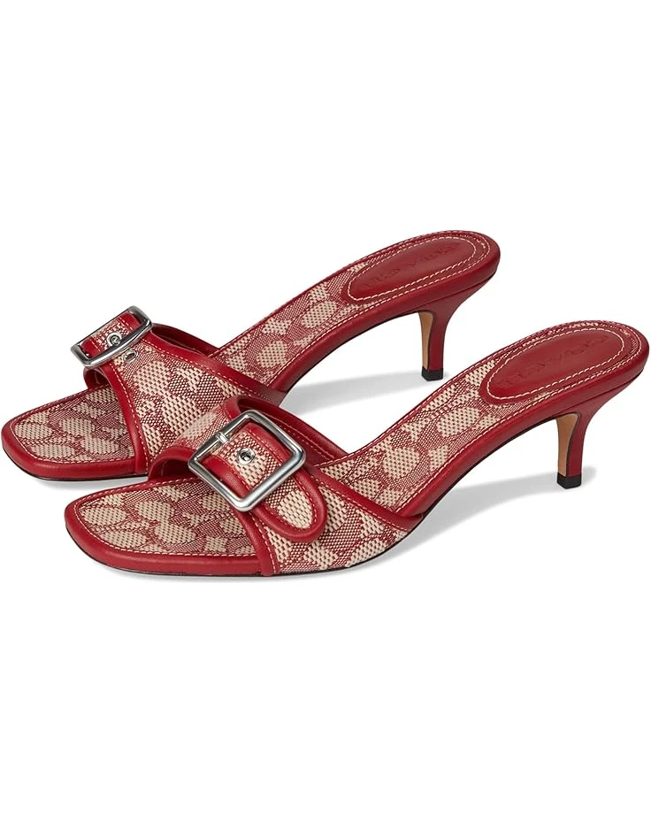 COACH Margot Sandals In Signature Textile Jacquard | Heels 11 COACH Margot Sandals In Signature Textile Jacquard | Heels - Image 9