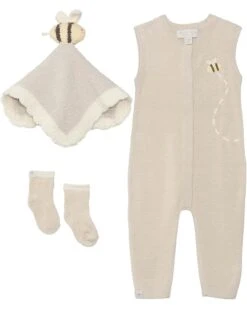 Barefoot Dreams Kids Cozychic Ultra Lite® Baby Bee Onesie Set (Infant) | Pants