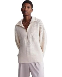 Varley Tara Pointelle 1/2 Zip | Sweaters